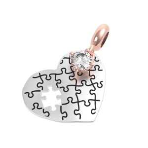 Charm RERUM - Amore - Cristallo di rocca - Puzzle