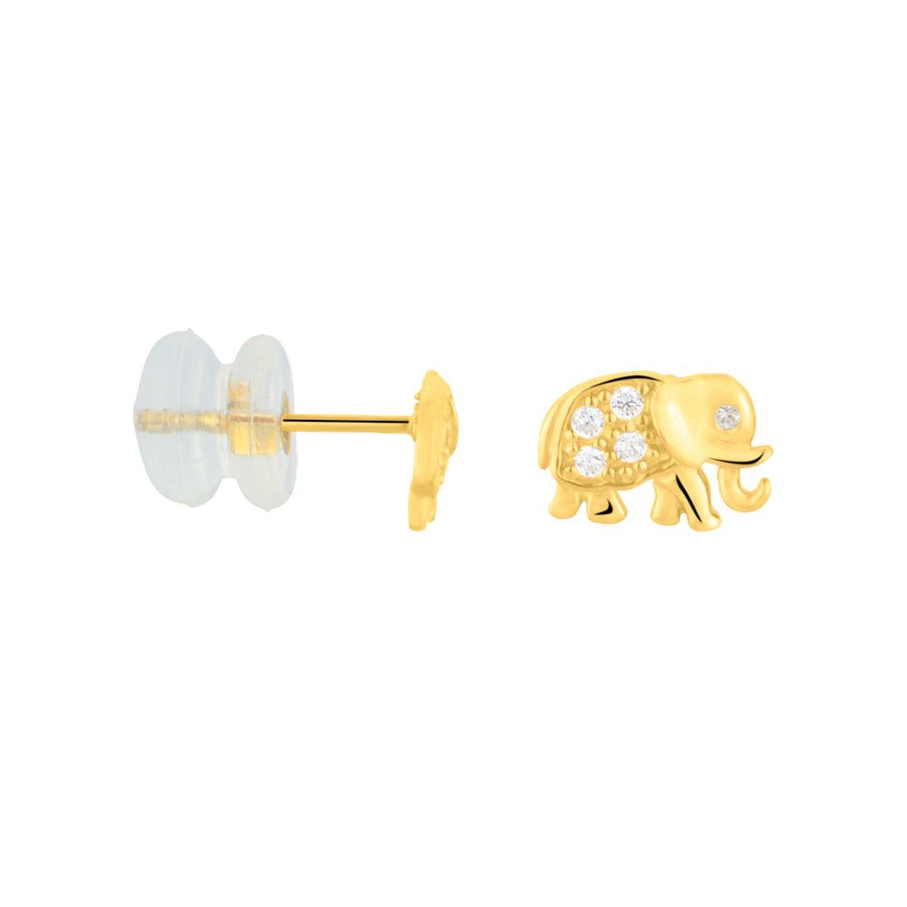 Stroili Oro Accessori Gioielli Orecchini Orecchini a lobo elefante in oro giallo e madreperla 